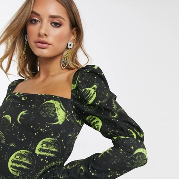 SZ 6 ASOS New Girl Order Moon/ Star Dress - Picture 3 of 5